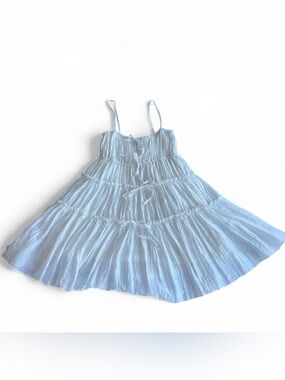All in Favor Light White Tiered Sundress
